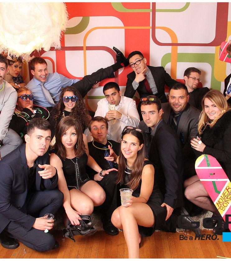 Live photographer photo shoot with a custom backdrop